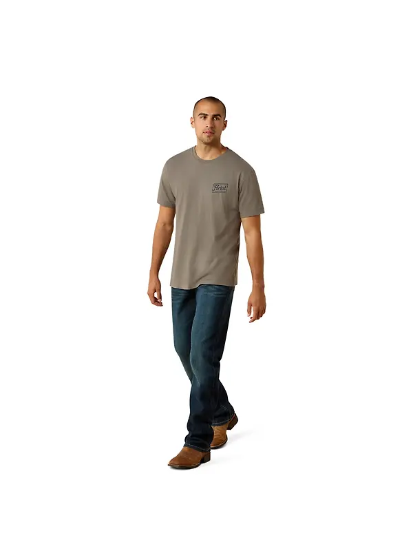 Ariat Men's Paintriot Classic Fit T-Shirt - Smoked Pearl Image 3