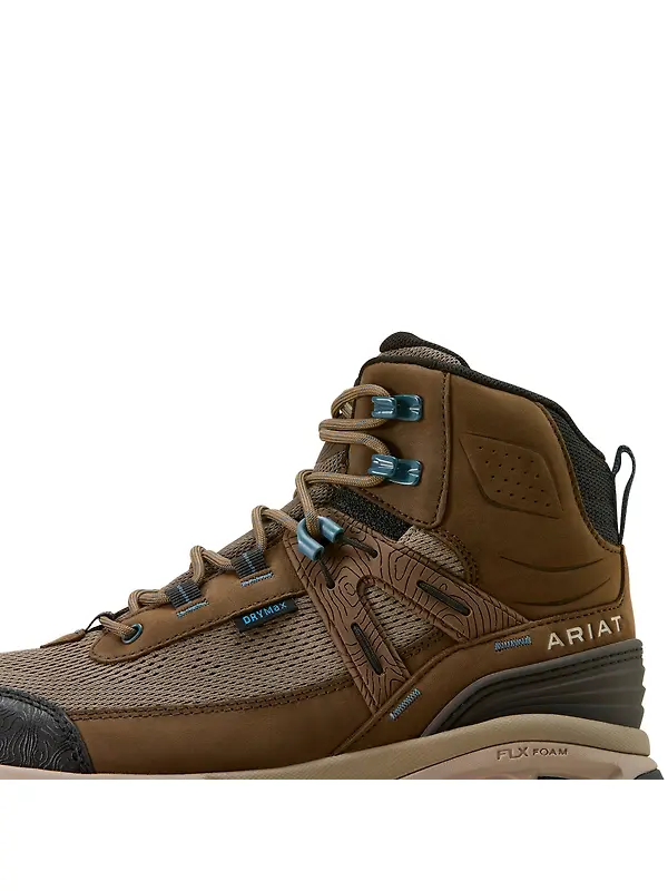 Ariat Women's Traverse Mid Waterproof Hiking Boots - Brown Bark Image 3