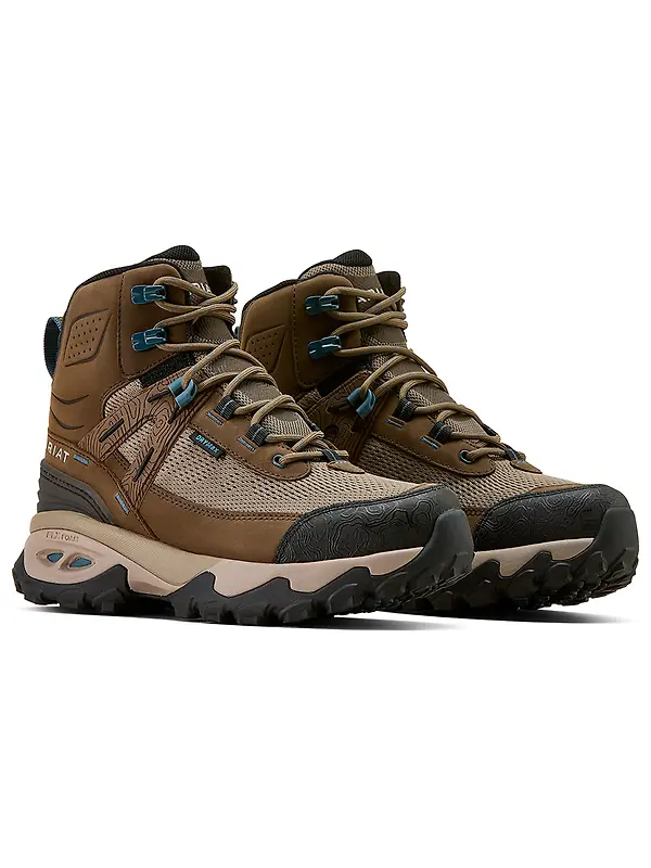 Ariat Women's Traverse Mid Waterproof Hiking Boots - Brown Bark Image 1