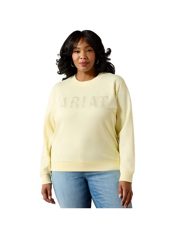 Ariat Women's Essential Crew Sweatshirt - Pear Sorbet Image 2