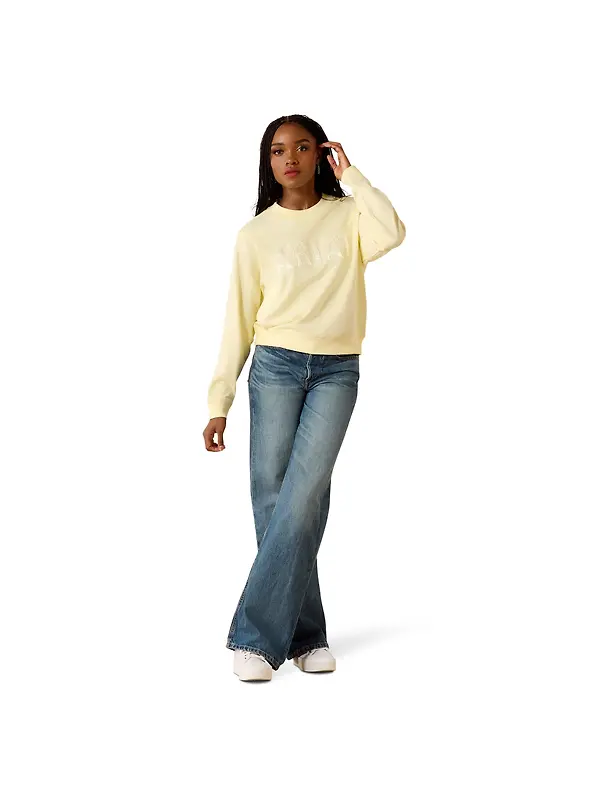 Ariat Women's Essential Crew Sweatshirt - Pear Sorbet Image 5