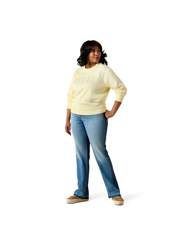 Ariat Women's Essential Crew Sweatshirt - Pear Sorbet Image 6