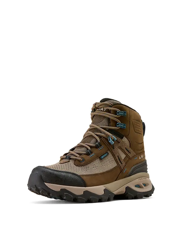 Ariat Women's Traverse Mid Waterproof Hiking Boots - Brown Bark Image 9