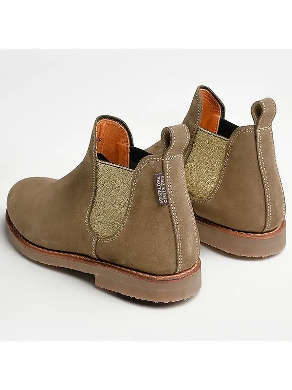 Penelope Chilvers Women's Safari Suede Boots - Truffle/Gold Image 3