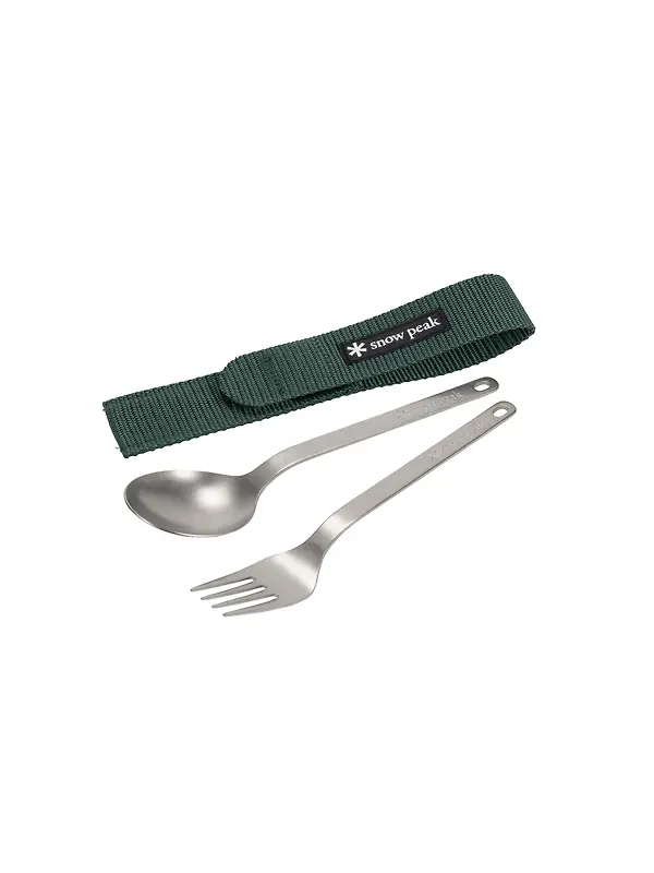 Snow Peak Titanium Fork & Spoon Set Image 3