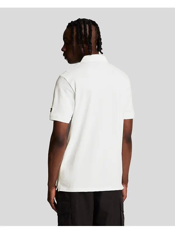 Lyle & Scott Men's Embroidered Polo Shirt - White/ Jet Black Image 2