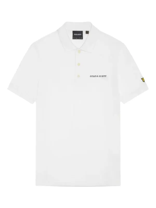 Lyle & Scott Men's Embroidered Polo Shirt - White/ Jet Black Image 5