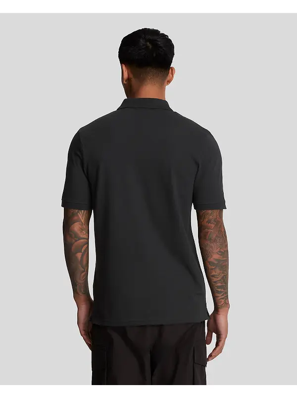 Lyle & Scott Men's Embroidered Polo Shirt - Jet Black/ White Image 2