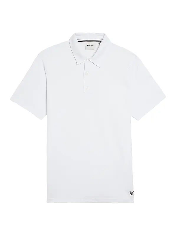 Lyle & Scott Men's Twill Texture Polo Shirt - White Image 1