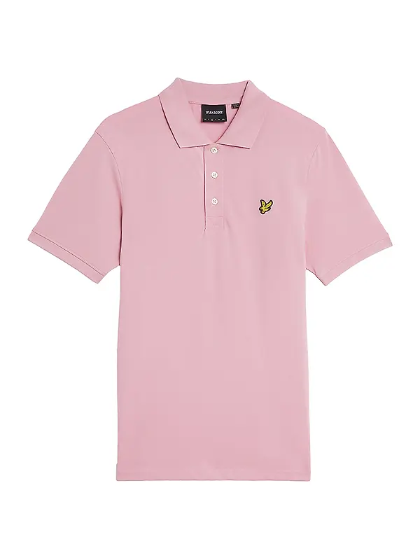 Lyle & Scott Men's Plain Polo Shirt - Pink Light Image 1