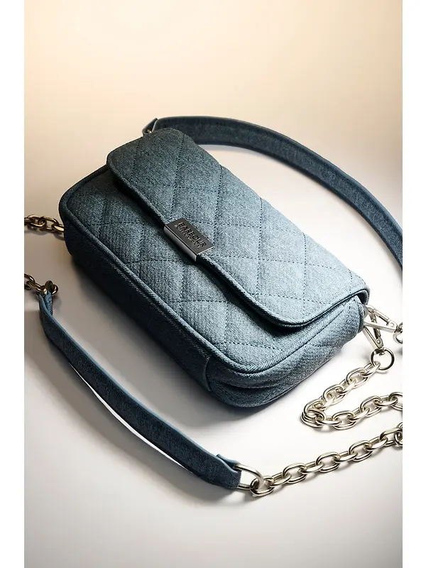 Barbour International Women's Denim Mini Soho Crossbody Bag - Light Denim Image 4