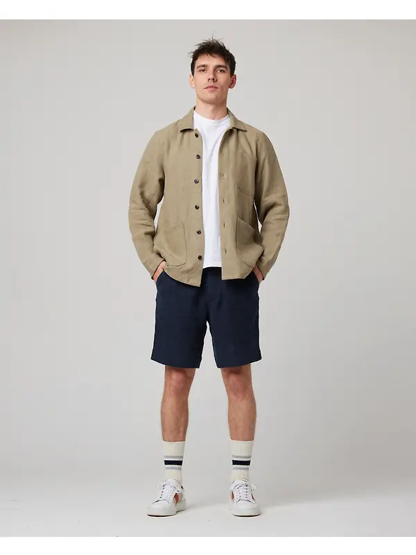 Peregrine Men's Windsor Linen Shacket - Sage Image 2