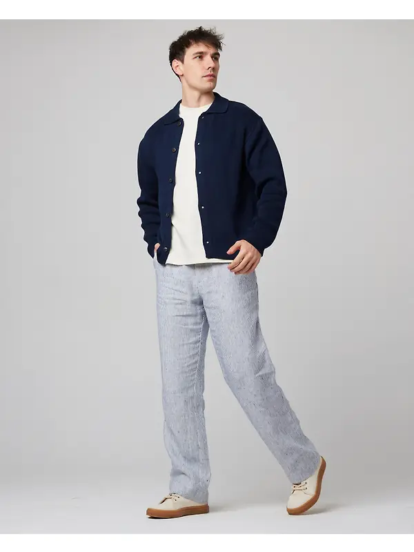 Peregrine Men's River Knitted Shacket - Navy Image 2