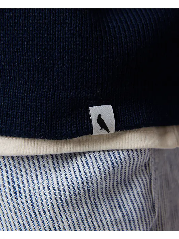 Peregrine Men's River Knitted Shacket - Navy Image 3