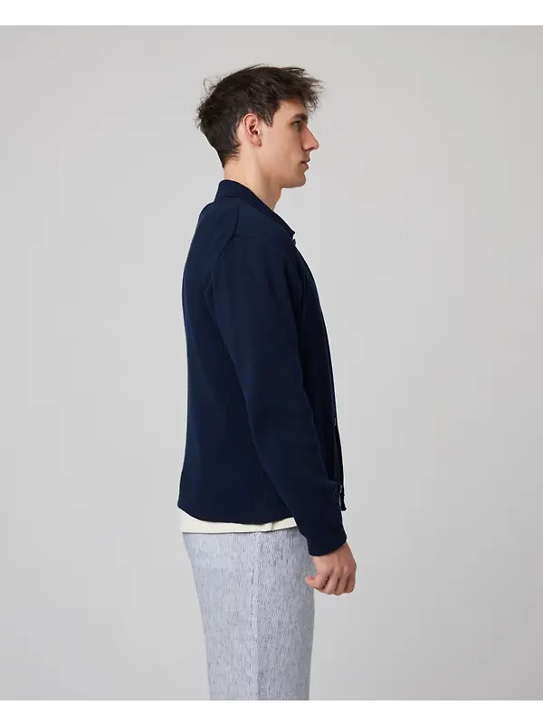 Peregrine Men's River Knitted Shacket - Navy Image 7