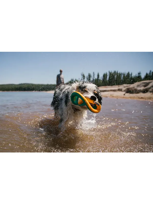 RUFFWEAR Hydro Plane Floating Throw Toy - Campfire Orange Image 5