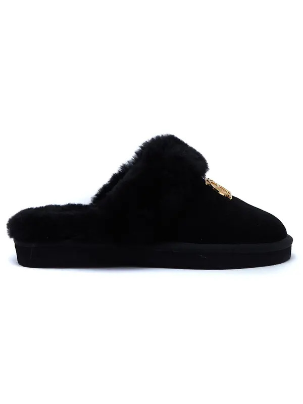 Holland Cooper Women's HC Shearling Slippers - Black Image 1