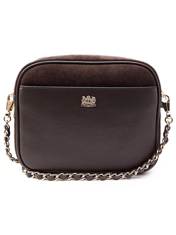 Holland Cooper Women's Soho Camera Bag - Chocolate Suede Image 1