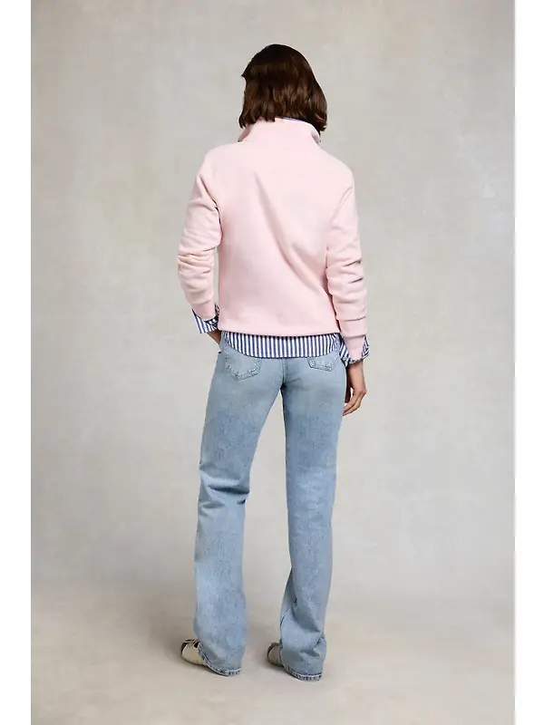 Holland Cooper Women's Sporting Heritage Zip Henley - Pink Image 4