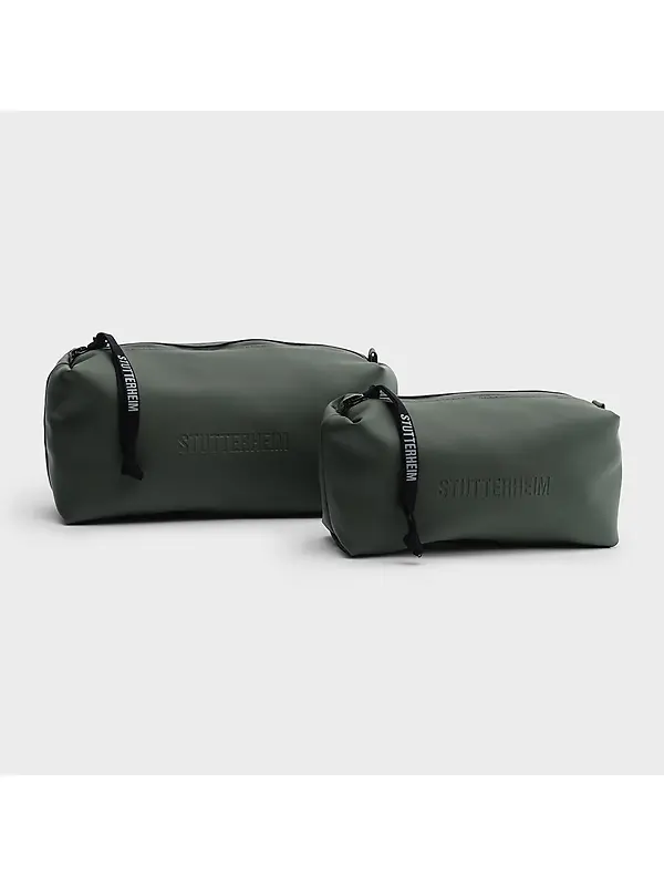 Stutterheim Container Small Wash Bag - Green Image 7