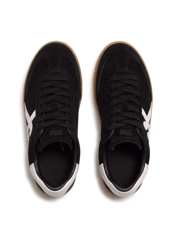FitFlop Women's The Dash FF T-Toe Suede Trainers - Black / Urban White Image 4