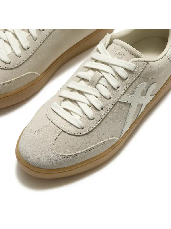 FitFlop Women's The Dash FF T-Toe Suede Trainers - Hazy Taupe / Cream Image 5