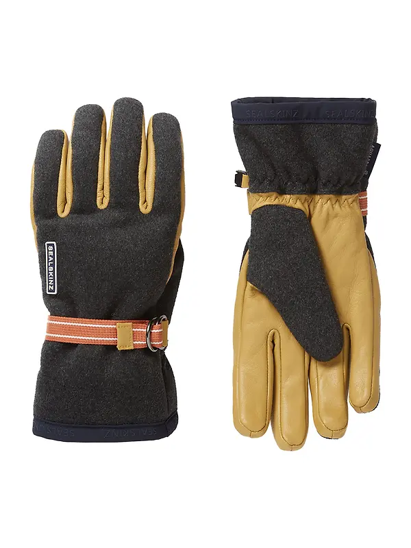 Sealskinz Toftwood Waterproof Boiled Wool Gloves - Grey Product Image
