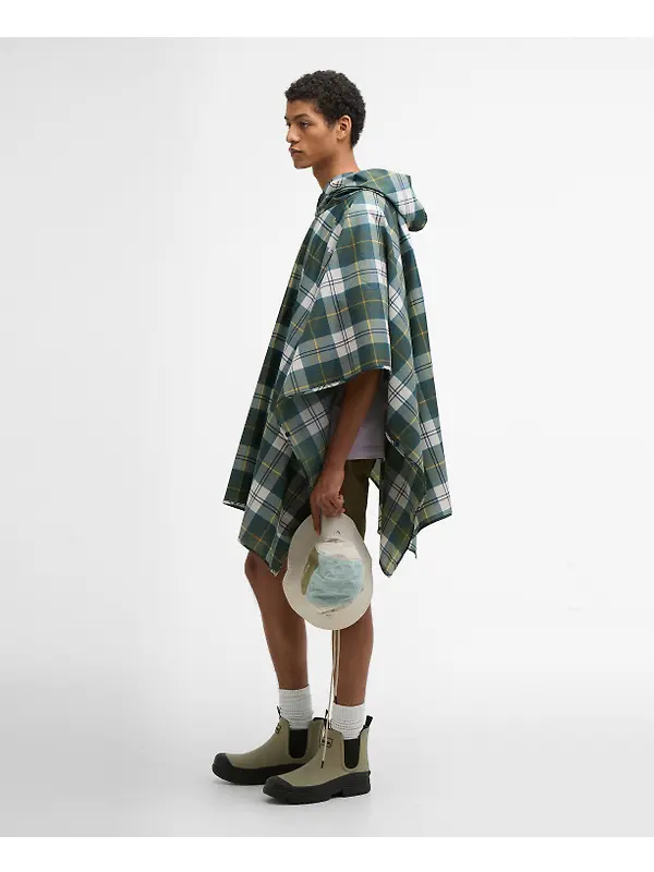 Barbour Tartan Showerproof Poncho - Ancient Tartan Image 3