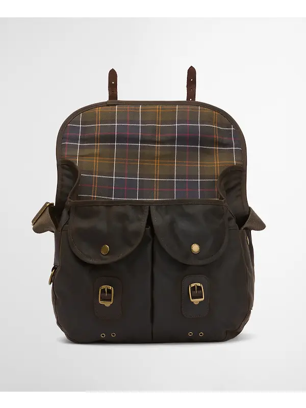 Barbour Wax Leather Tarras Bag - Olive Image 5