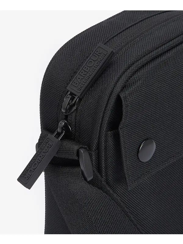 Barbour International Knockhill Essential Crossbody Bag - Black Image 5