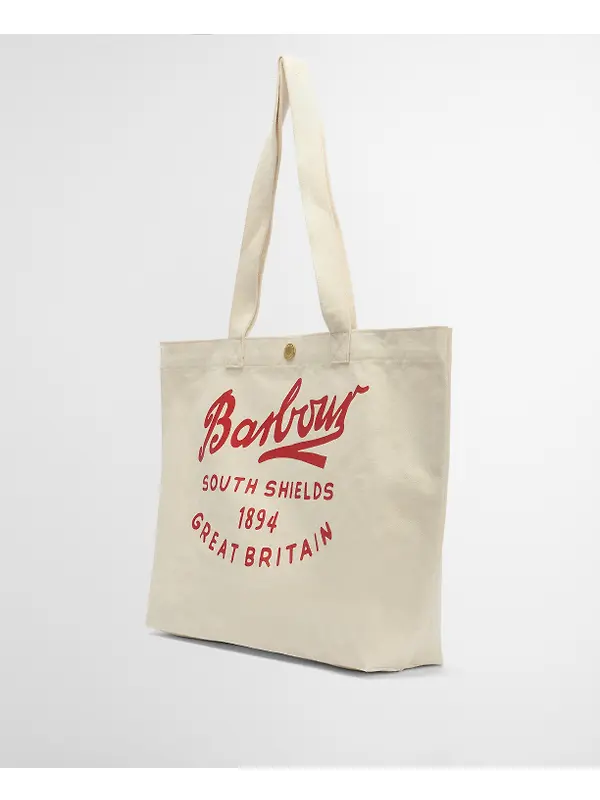 Barbour Script Tote Bag - Red Logo Image 3