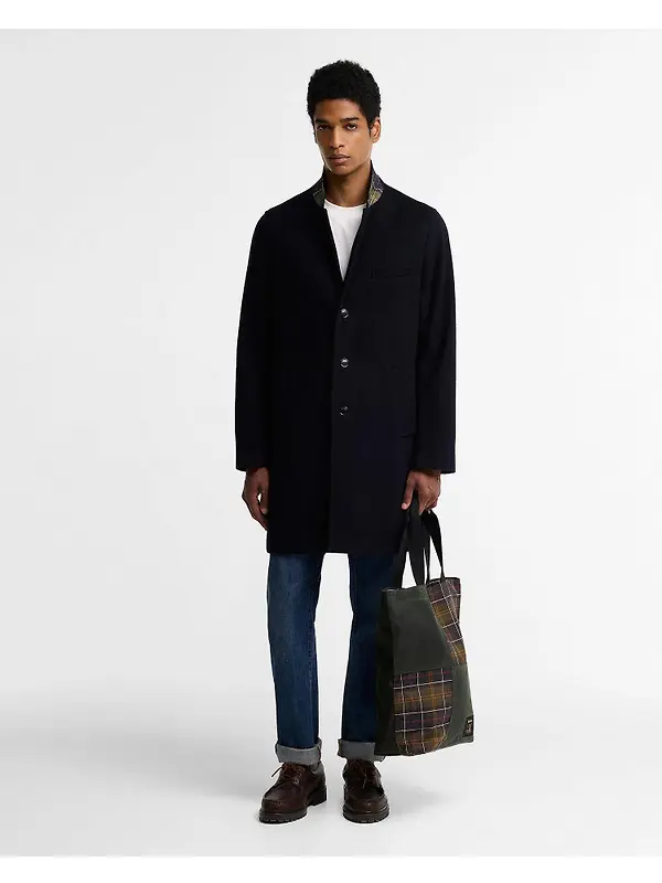Barbour Field Patchwork Tartan Tote Bag - Sage / Classic Image 2