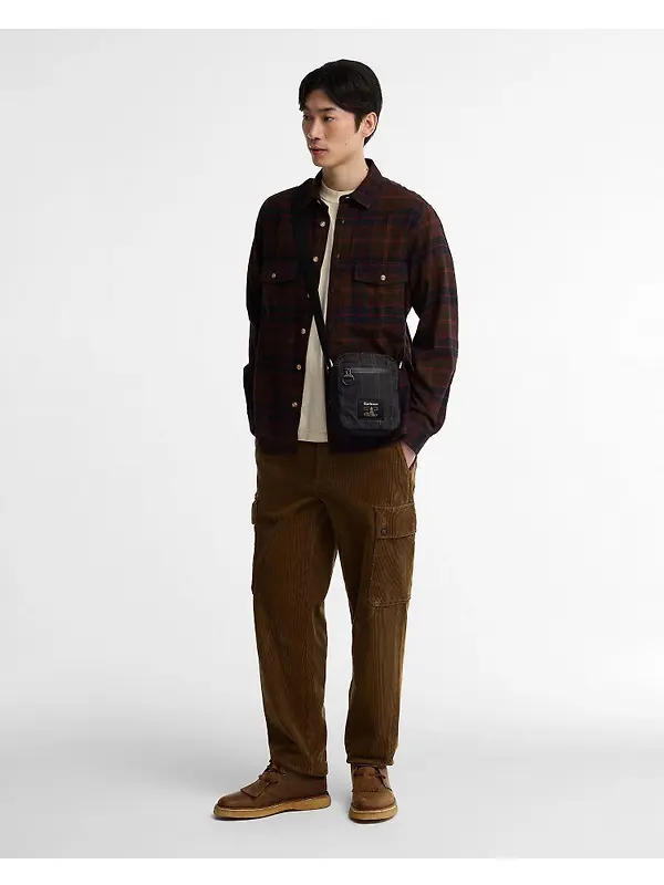 Barbour Field Wax Crossbody Bag - Dark Classic Tartan Image 2
