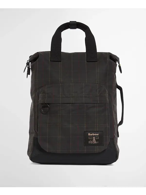 Barbour Field Wax Backpack - Dark Classic Tartan Image 6