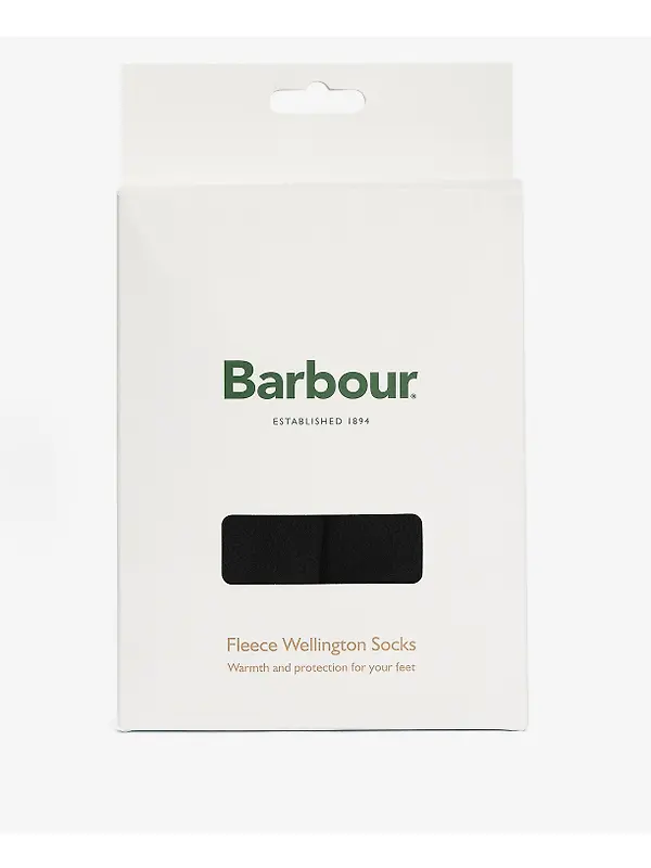 Barbour Fleece Wellington Socks - Classic Black Image 4