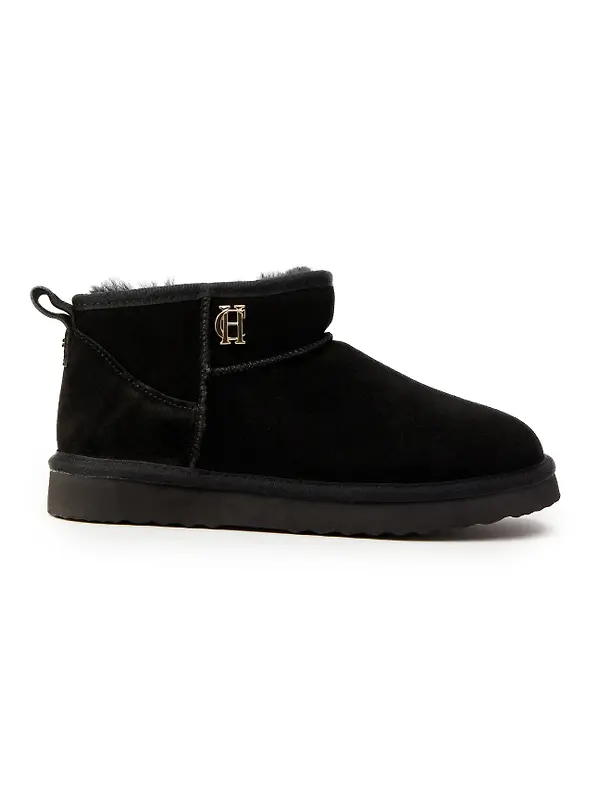 Product image of Holland Cooper Women's Ultra Mini Shearling Boots - Black