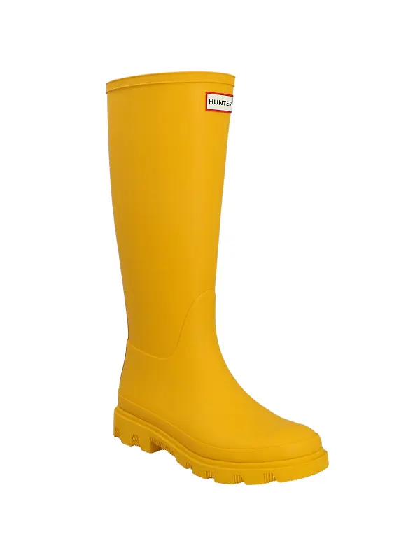 Hunter Unisex Downpour Tall Wellington Boots - Yellow Image 2