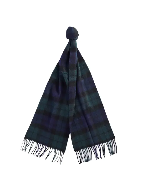 Product image of Barbour New Check Tartan Scarf - Lambswool & Cashmere Mix - Black Watch