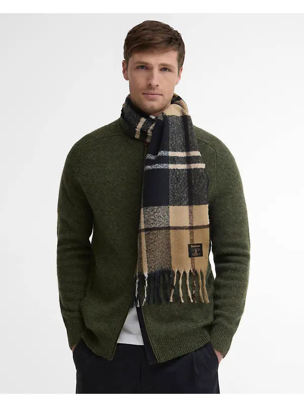 Barbour Yorklane Tartan Scarf - Birchwood Dress Tartan Image 2