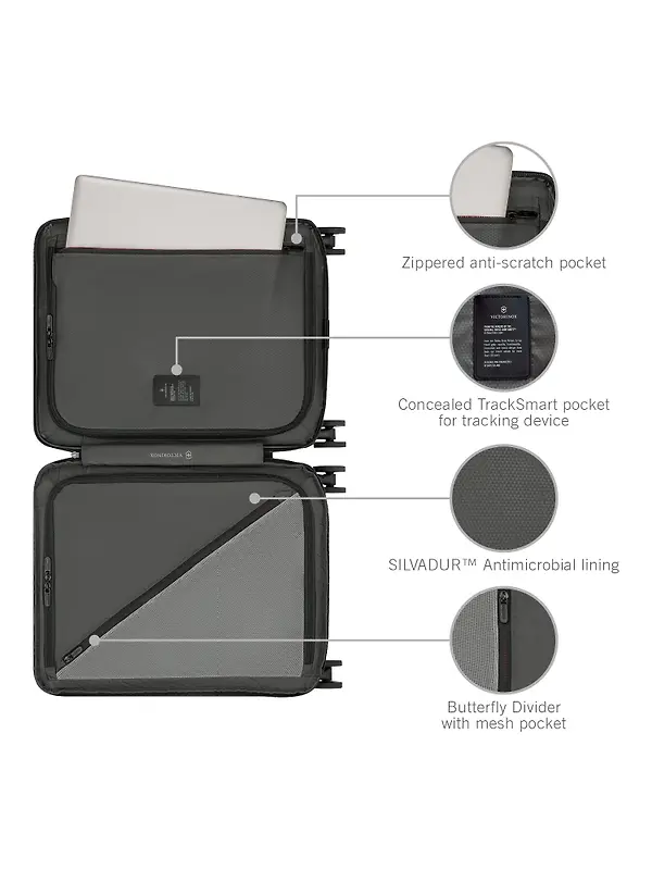 Victorinox Airox Advanced Global Carry-On Hardside Cabin Case - Black Image 5