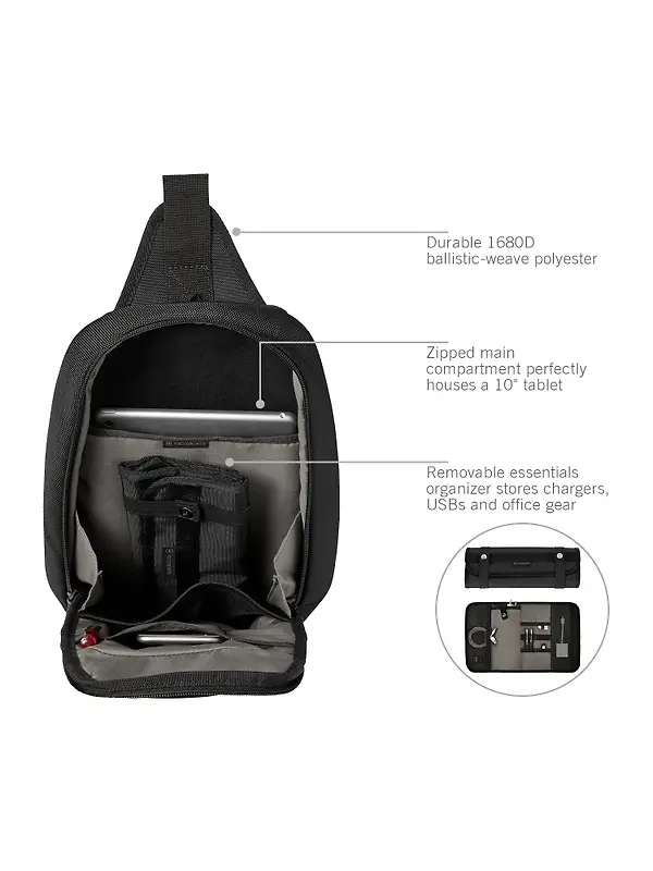 Victorinox Altmont Professional Tablet Sling Bag - Black Image 5