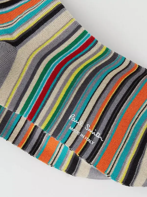 Paul Smith Men's Signature Stripe Socks - 2 Pack - Black & Grey - One Size Image 4