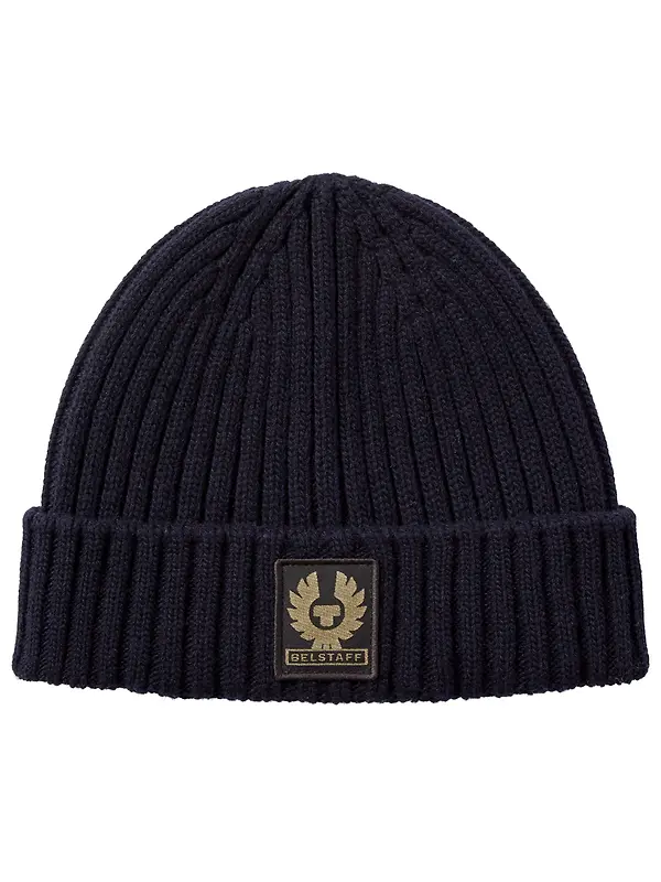 Belstaff Men's Lambswool Watch Beanie Hat - Dark Ink Image 1