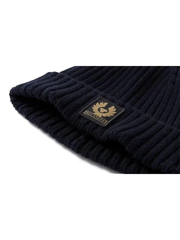 Belstaff Men's Lambswool Watch Beanie Hat - Dark Ink Image 3