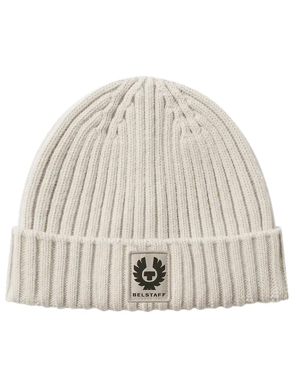 Belstaff Men's Lambswool Watch Beanie Hat - Pale Stone Image 1