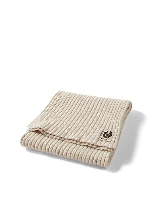 Belstaff Men's Lambswool Watch Scarf - Pale Stone Image 2