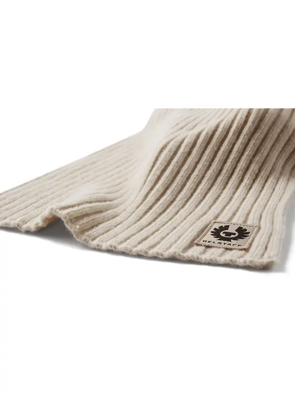 Belstaff Men's Lambswool Watch Scarf - Pale Stone Image 3