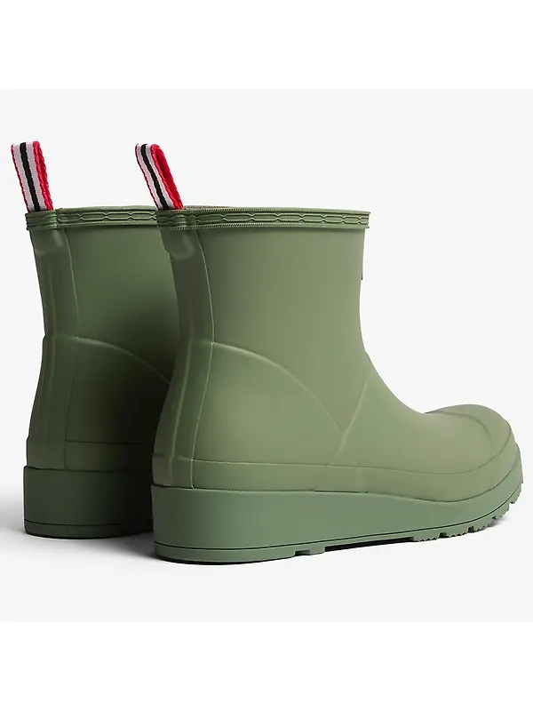Hunter Women's Play Short Wellington Boots - Lichen Green Image 3