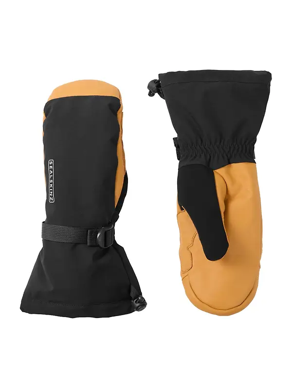 Sealskinz Whinburgh Waterproof Thermal Ski Five-Finger Mittens - Black Image 1
