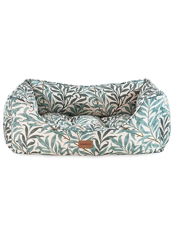 William Morris Square Dog Bed - Willow Bough Print Image 1